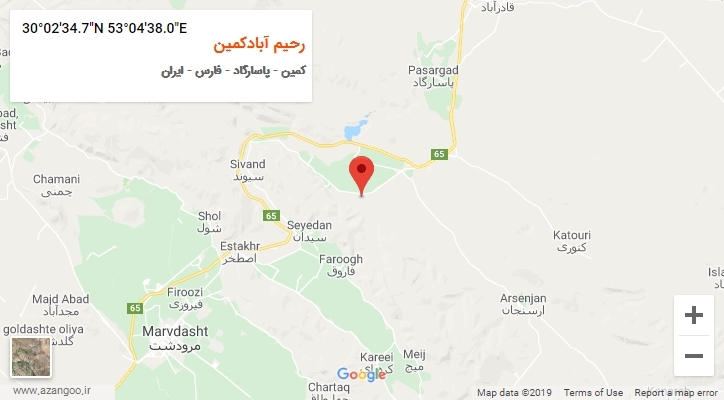 روستای رحیم آبادکمین بر روی نقشه