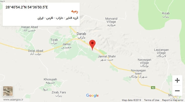 روستای رمبه بر روی نقشه