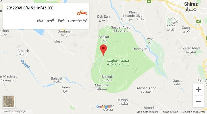روستای رمغان بر روی نقشه