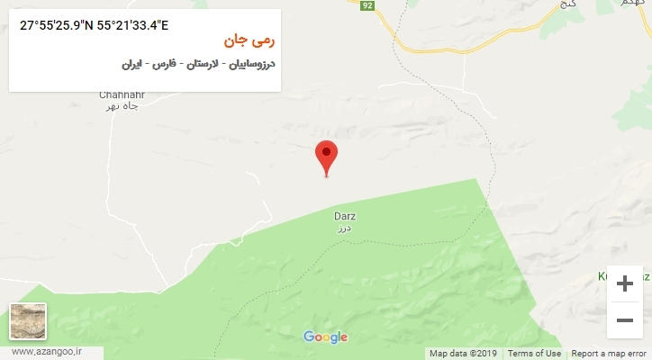 روستای رمی جان بر روی نقشه