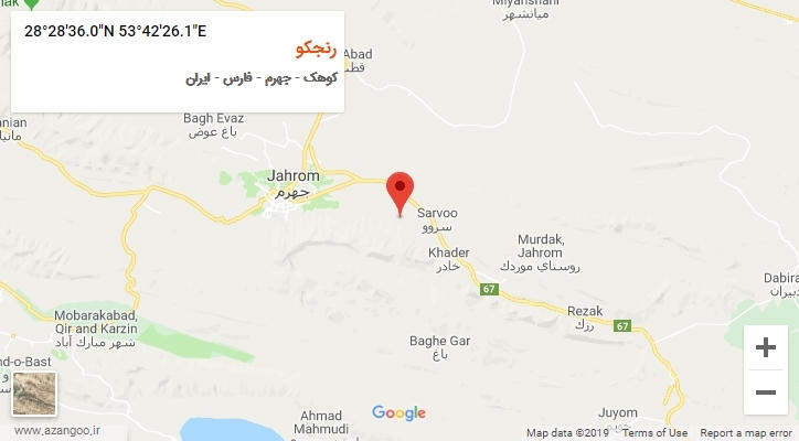 روستای رنجکو بر روی نقشه
