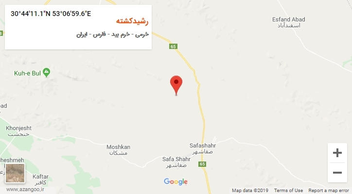 روستای رشیدکشته بر روی نقشه