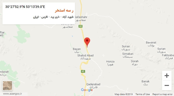 روستای ر سه استخر بر روی نقشه