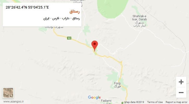روستای رستاق بر روی نقشه