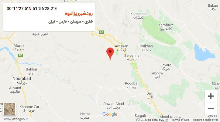 روستای رودشیرریزانبوه بر روی نقشه
