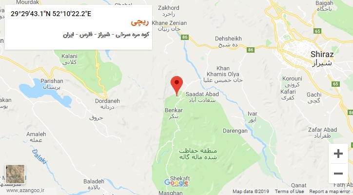روستای ریچی بر روی نقشه