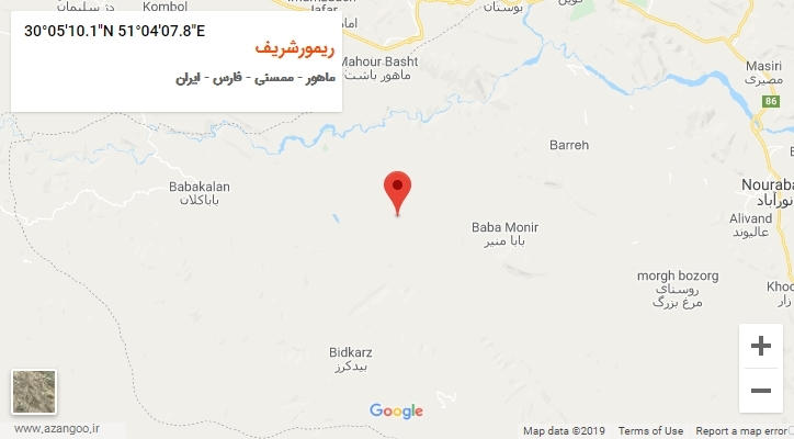 روستای ریمورشریف بر روی نقشه