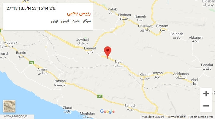 روستای رییس یحیی بر روی نقشه
