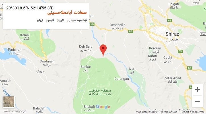 روستای سعادت آبادملاحسینی بر روی نقشه