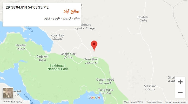 روستای صالح آباد بر روی نقشه