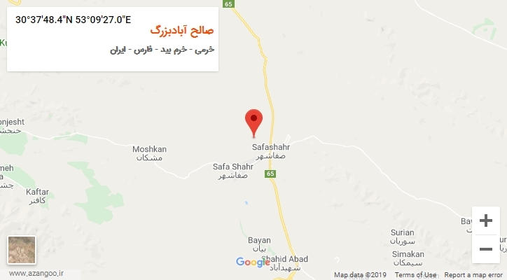 روستای صالح آبادبزرگ بر روی نقشه