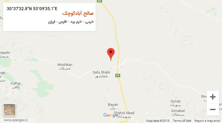 روستای صالح آبادکوچک بر روی نقشه