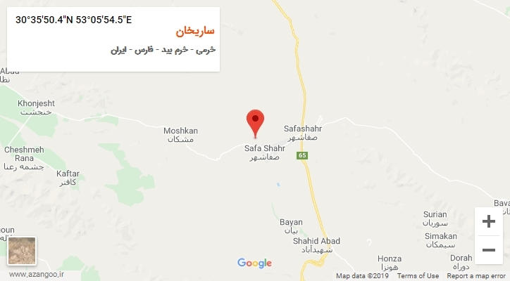 روستای ساریخان بر روی نقشه