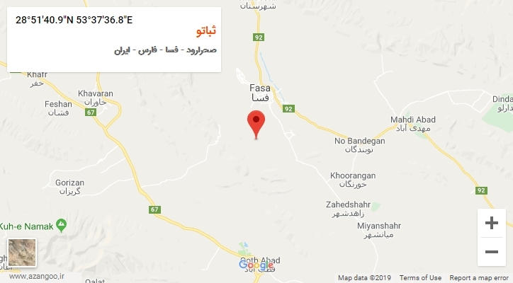 روستای ثباتو بر روی نقشه