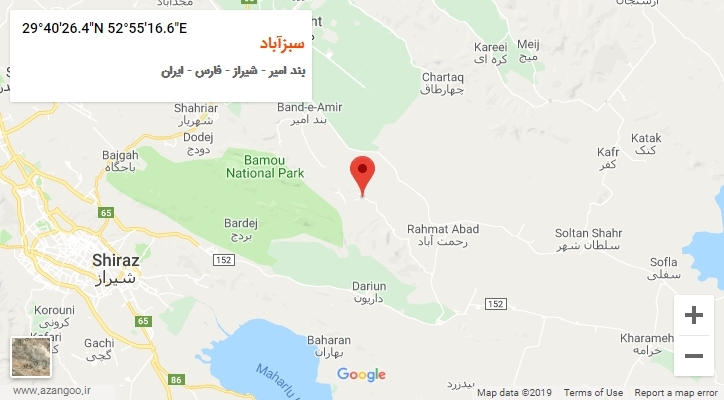 روستای سبزآباد بر روی نقشه