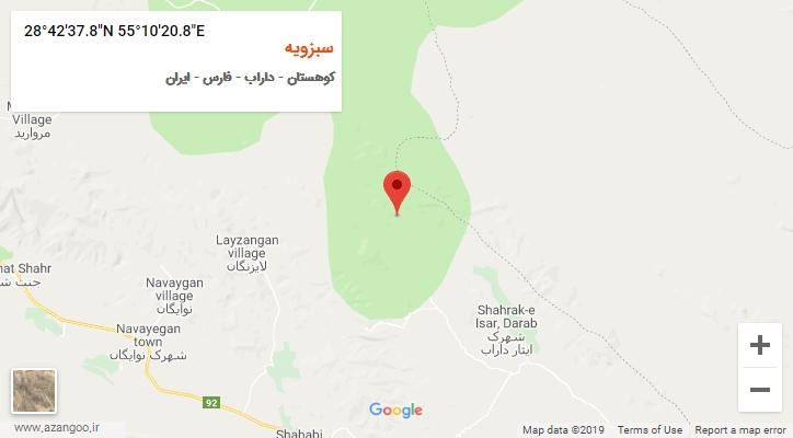 روستای سبزویه بر روی نقشه