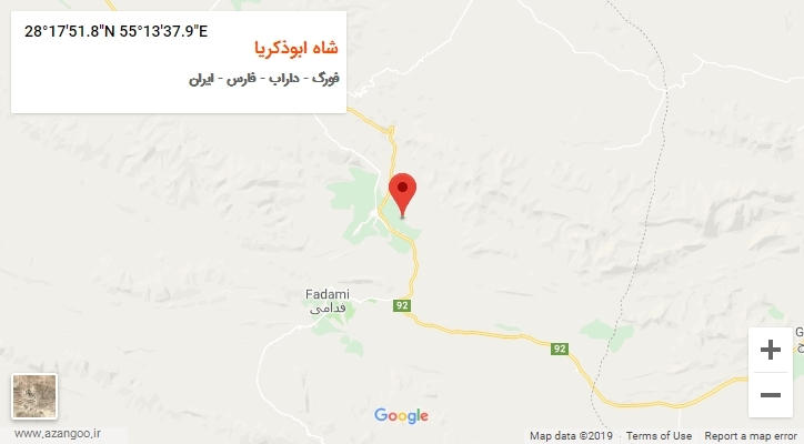 روستای شاه ابوذکریا بر روی نقشه