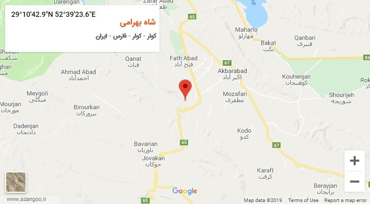 روستای شاه بهرامی بر روی نقشه