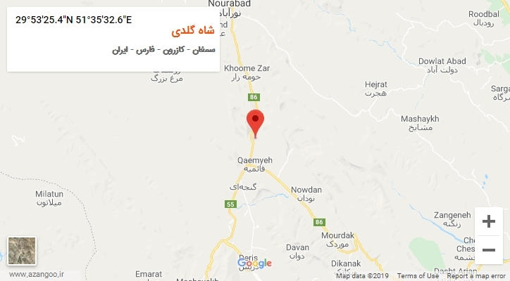 روستای شاه گلدی بر روی نقشه