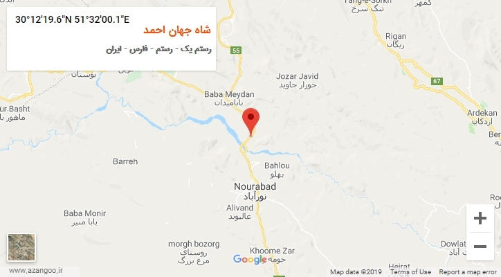روستای شاه جهان احمد بر روی نقشه