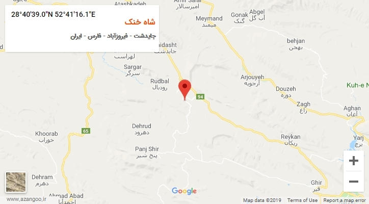 روستای شاه خنک بر روی نقشه