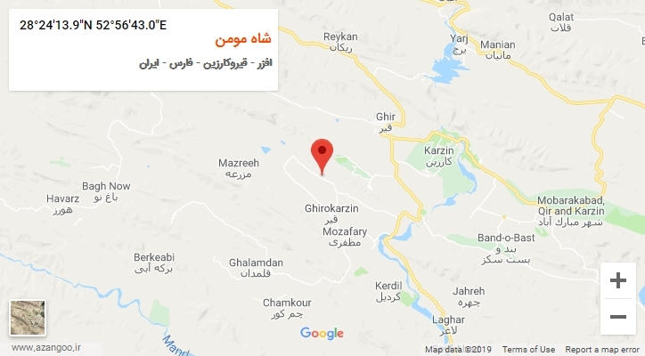 روستای شاه مومن بر روی نقشه