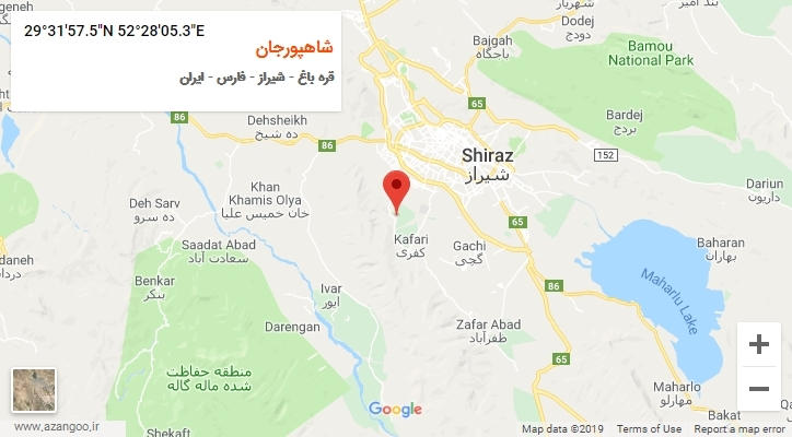 روستای شاهپورجان بر روی نقشه