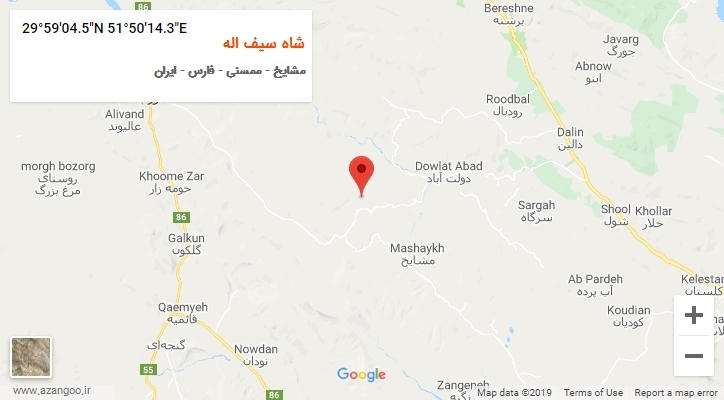 روستای شاه سیف اله بر روی نقشه