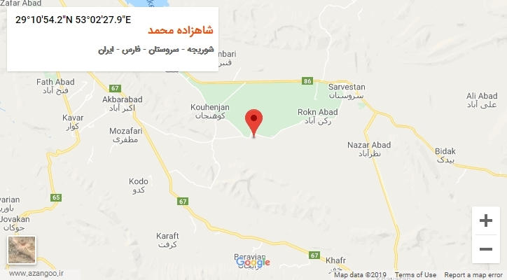 روستای شاهزاده محمد بر روی نقشه