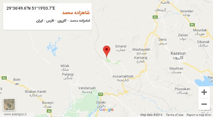 روستای شاهزاده محمد بر روی نقشه