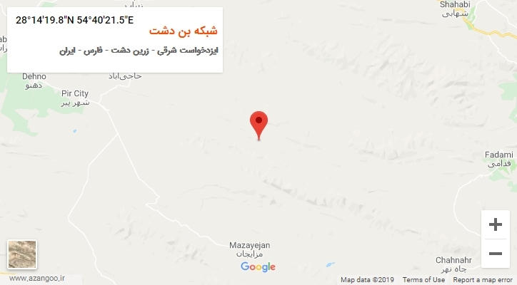 روستای شبکه بن دشت بر روی نقشه