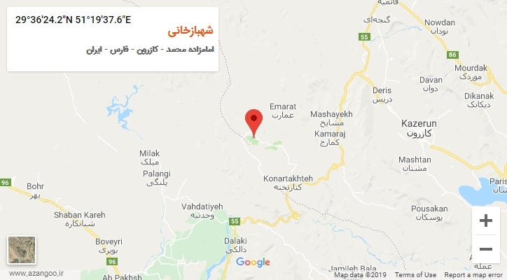 روستای شهبازخانی بر روی نقشه