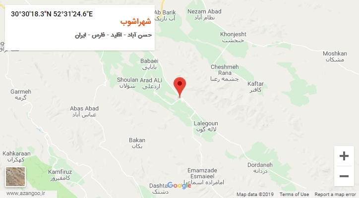 روستای شهراشوب بر روی نقشه