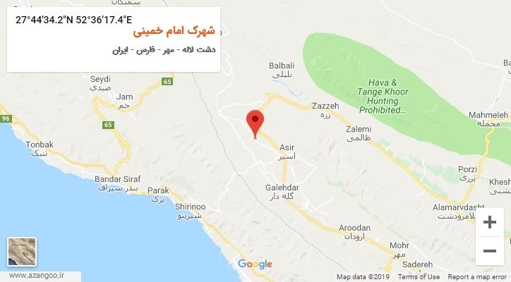 روستای شهرک امام خمینی بر روی نقشه