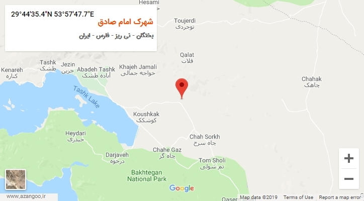 روستای شهرک امام صادق بر روی نقشه
