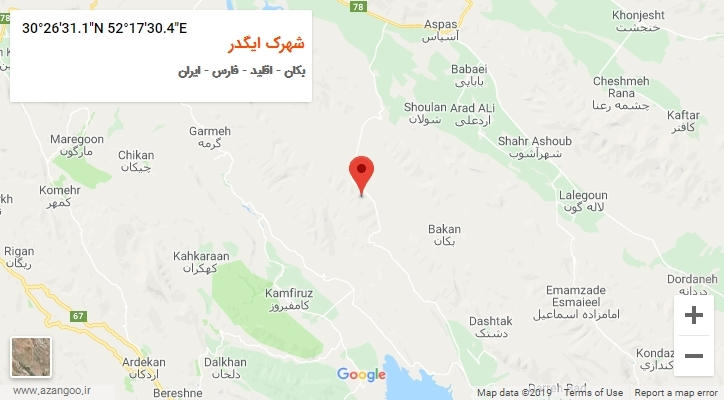 روستای شهرک ایگدر بر روی نقشه
