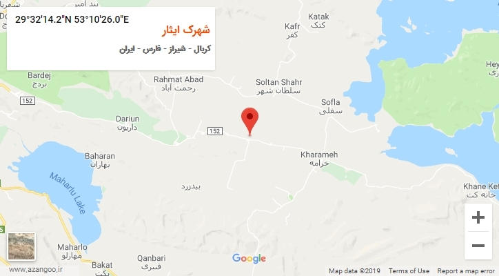 روستای شهرک ایثار بر روی نقشه