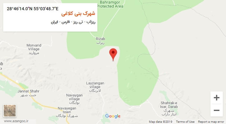 روستای شهرک بنی کلاغی بر روی نقشه