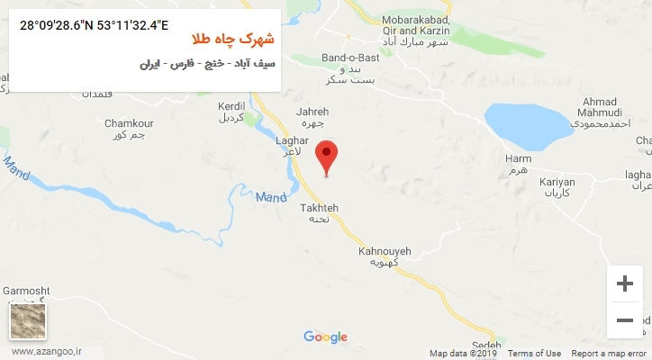 روستای شهرک چاه طلا بر روی نقشه