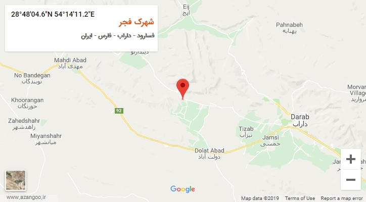 روستای شهرک فجر بر روی نقشه