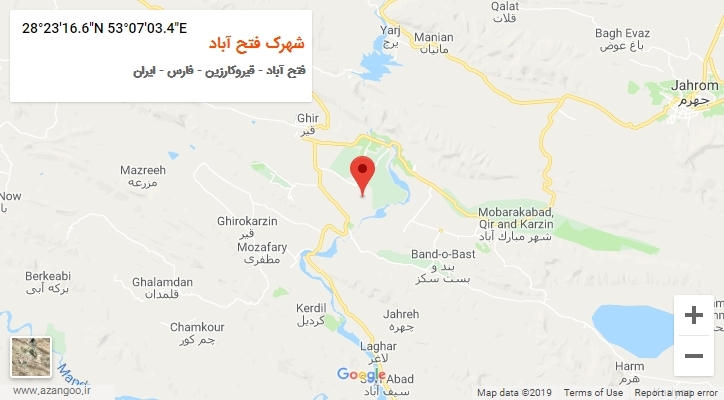 روستای شهرک فتح آباد بر روی نقشه
