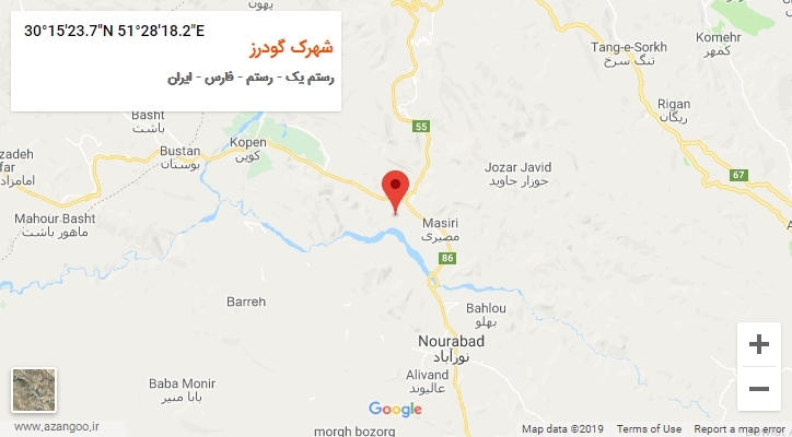 روستای شهرک گودرز بر روی نقشه
