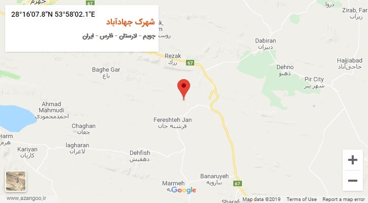 روستای شهرک جهادآباد بر روی نقشه