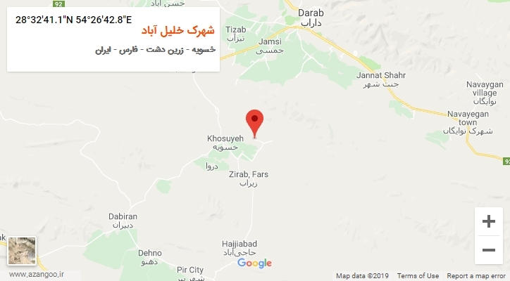 روستای شهرک خلیل آباد بر روی نقشه