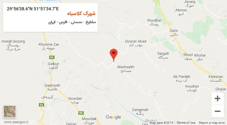 روستای شهرک کلاسیاه بر روی نقشه