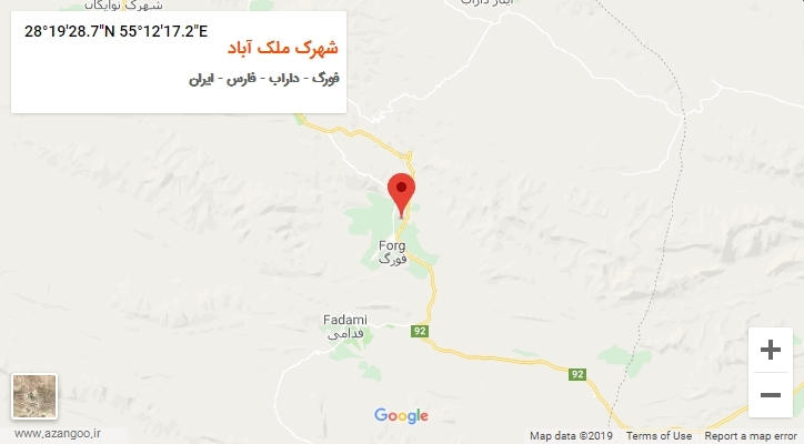 روستای شهرک ملک آباد بر روی نقشه