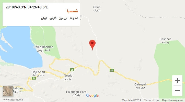 روستای شمسیا بر روی نقشه