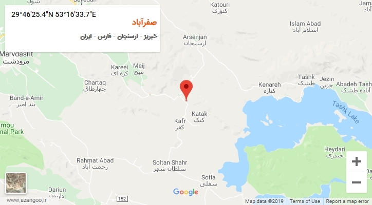 روستای صفرآباد بر روی نقشه
