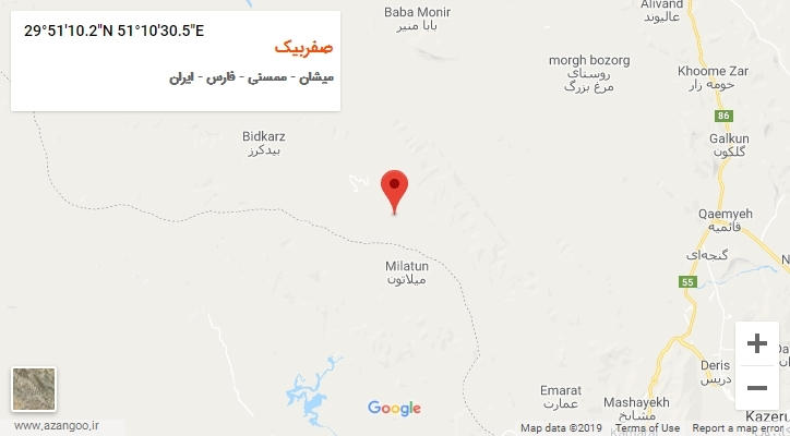روستای صفربیک بر روی نقشه