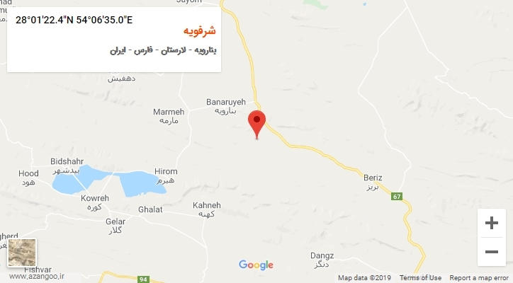 روستای شرفویه بر روی نقشه